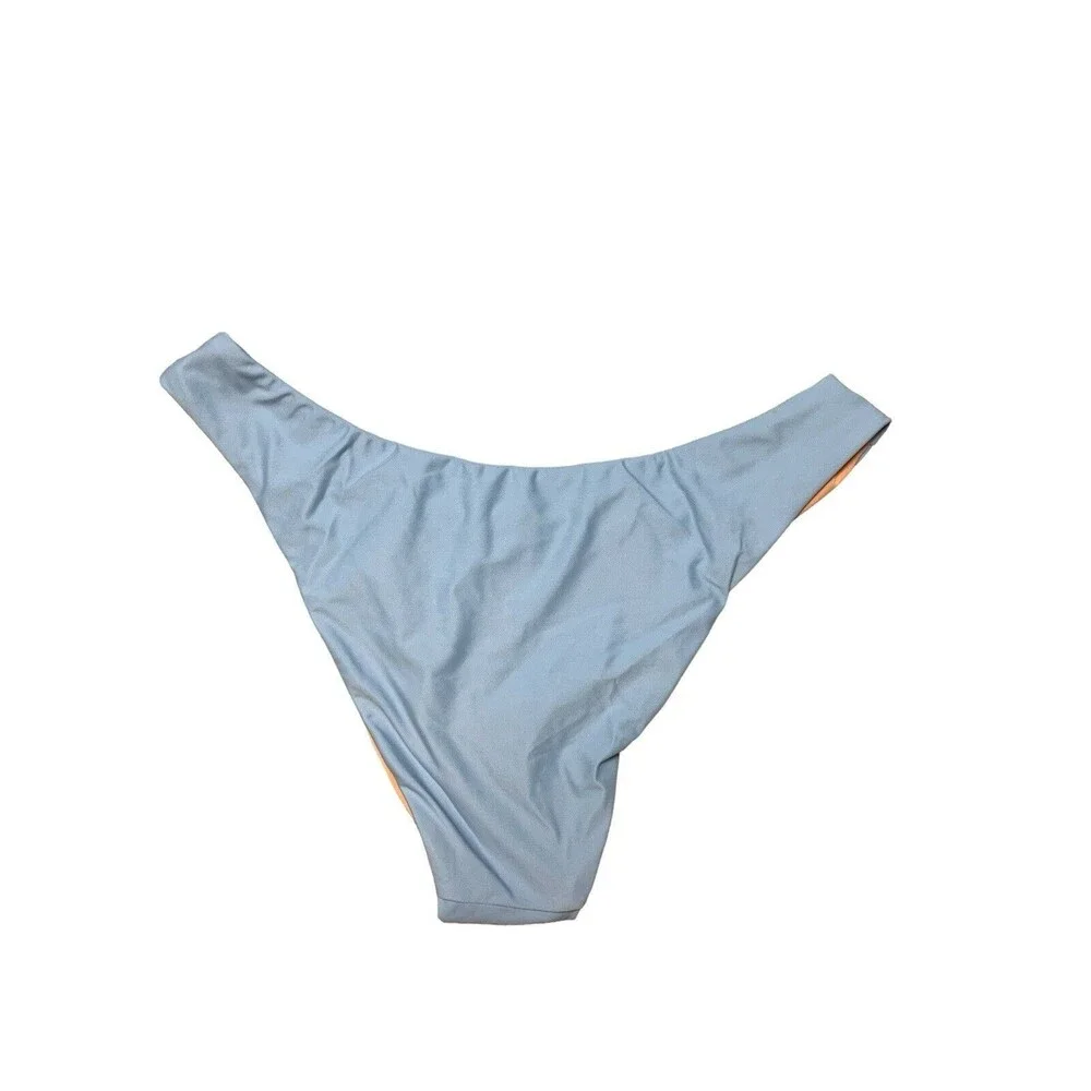 New! J. Crew Bikini Bottom Women’s Small Curved Waist Cheeky Blue Mist BC125